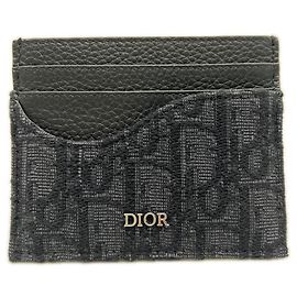 Christian Dior Black Jacquard Card Case