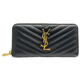 Saint Laurent Langgeldbörse aus Kalbsleder