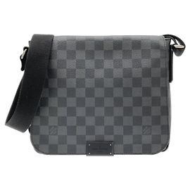 Borsa a tracolla Louis Vuitton Damier Graphite District PM