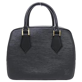 Borsa a mano Louis Vuitton Epi Sablon in pelle nera