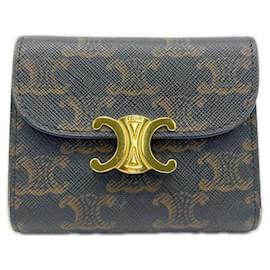CELINE Triomphe Canvas Kleine Klappbörse - Céline