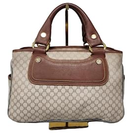 Celine Vintage Boogie Monogramm-Canvas und Leder Tote Bag Braun/Beige - Céline