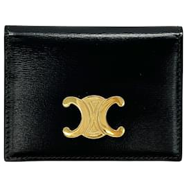 Porte-cartes de visite bifold noir Celine - Céline