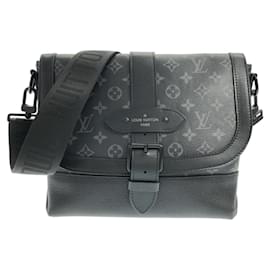 Borsa a tracolla Louis Vuitton Monogram Eclipse Saumur