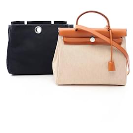 2-Way Handtasche Hermes Herbag PM Ecru Natural - Hermès