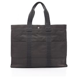 Borsa Tote Hermline GM in tela grigia Hermès