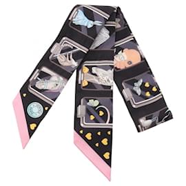 Foulard Twilly Hermès Nero Multicolore Seta