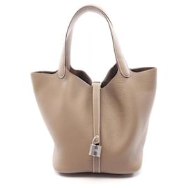 Hermes Picotin Lock MM Handtasche in Grau - Hermès