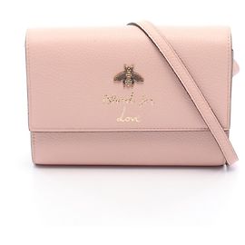 Gucci Animalier Bee Handtasche aus rosa Leder
