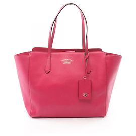 Borsa tote Gucci Swing in pelle rosa