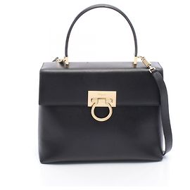 Borsa a 2 modi Black Gancini Salvatore Ferragamo