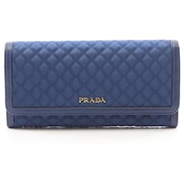 Prada gestepptes Bi-Fold Long Wallet
