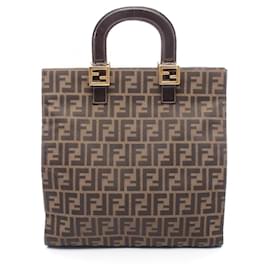 Fendi Zucca Tote Bag braun Leder und Canvas