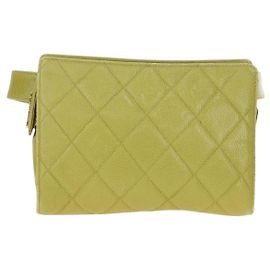 Chanel Vintage Zip Quilted Caviar Small Gürtel