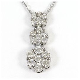 Autre Marque Elegante collana in oro bianco 18K e diamanti