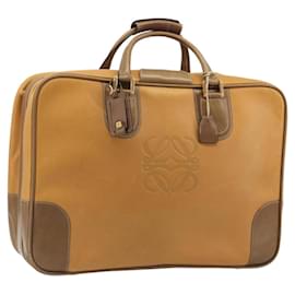 LOEWE Anagram Trunk in pelle Beige Gold Tone Auth ep15147