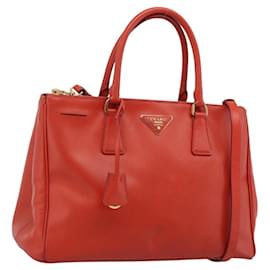 Bolso PRADA de piel Safiano 2way Naranja Oro Auténtico bs36543 - Prada