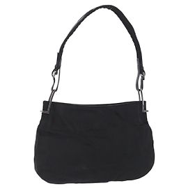 Sac à bandoulière GUCCI en toile noir 001 3193 Auth gh2266