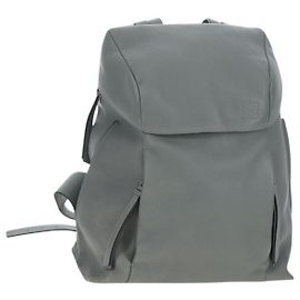 LOEWE Backpack Leather Gray Silver Auth ep15239V
