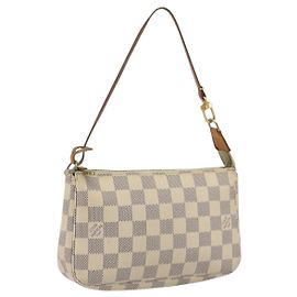 LOUIS VUITTON Damier Azur Pochette Accessoires Pouch N51986 LV Auth 190407