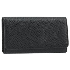 LOUIS VUITTON Taiga Multicles 4 Key Case Ardoise M30522 LV Auth bs36642