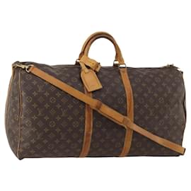 LOUIS VUITTON Monogram Keepall Bandouliere 60 Boston Bag M41412 LV Auth 191323