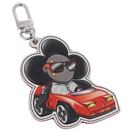 LOUIS VUITTON Sporty Car Vivienne Schlüsselanhänger Leder Schwarz M00960 LV Auth 195527M