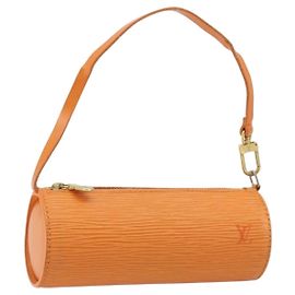 LOUIS VUITTON Epi Soufflot Pouch Accessory Pouch Orange Mandarin LV Auth 191498A