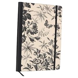 GUCCI NoteBook Canvas Beige Black Auth BA14610M - Gucci