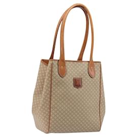 Céline Borsa Tote CELINE Macadam Canvas PVC Beige Oro Auth 193577