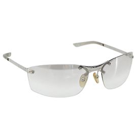 Gafas de sol Christian Dior sin montura Metal Silver Auth BA14523V