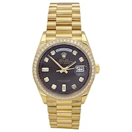 Rolex Watch, "Oyster Perpetual Day-Date", yellow gold, diamonds