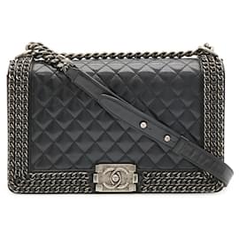Borsa a Spalla Chanel Boy Chanel Matelassé Coco Mark Chain
