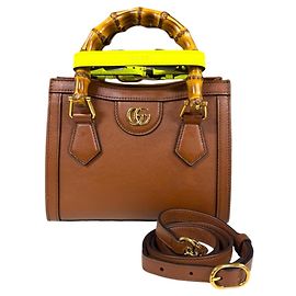 Borsa a tracolla mini tote Gucci Diana in bambù