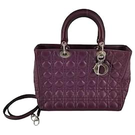 Christian Dior Vintage Lady Dior Leather Large