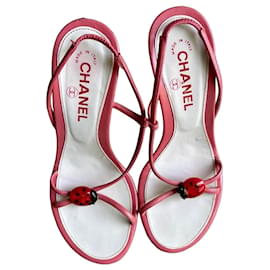 Sandali Slingback Chanel Ladybug Rosa