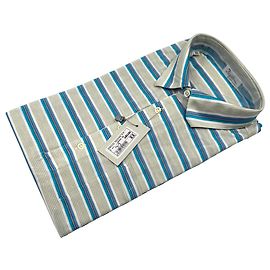 Autre Marque Polo a maniche corte a righe Ingram Vintage anni '90 da uomo Taglia 39/15.5