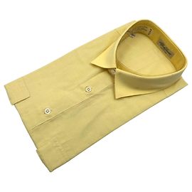 Autre Marque Camisa de manga corta amarilla Alfredo Fusaro Vintage de los 90 para hombre Talla 41/16