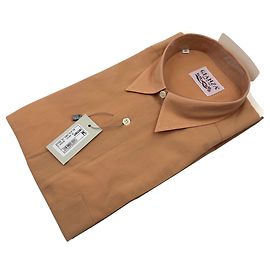 Autre Marque Camicia a maniche corte Gianza 90s Vintage da uomo, color pesca, Taglia 40/15.5