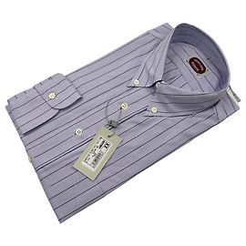 Autre Marque Camisa de botones Peter & Sons Vintage de los 90 con raya diplomática lavanda Talla 38/15