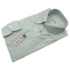 Autre Marque Camicia con bottoni Fabio Inghirami Vintage anni '90 da uomo Verde Menta Salvia Taglia 39/15.5
