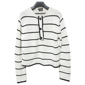 Autre Marque Massimo Dutti Grobstrick-Pullover mit Streifen