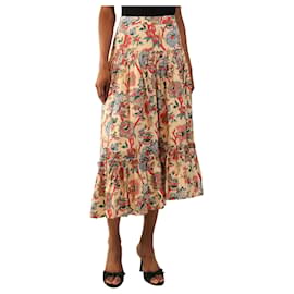 Autre Marque Falda midi estampada neutra - talla UK 6
