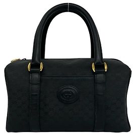 Sac à main GUCCI Vintage Micro GG Logo en cuir Mini Boston Bag