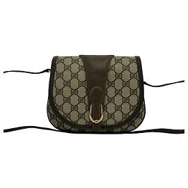 Mini borsa a tracolla in pelle con motivo logo GG Old di Gucci