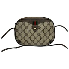 Borsa a tracolla GUCCI Old Gucci Sherry Line GG Logo Pattern in pelle