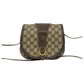 Borsa a tracolla in pelle Gucci Vintage GG Pattern Logo