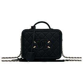 Chanel CC Filigree Matelassé Caviar Skin Handtasche
