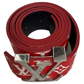 Cintura Louis Vuitton x Supreme Monogram Rossa