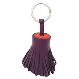 Porte-clés en cuir Hermes Carmen Orange et Purple - Hermès